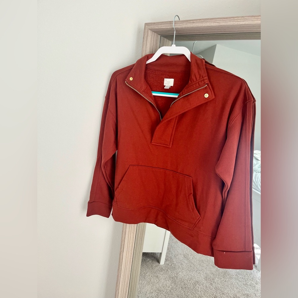 A New Day Rust Half Zip - image 1